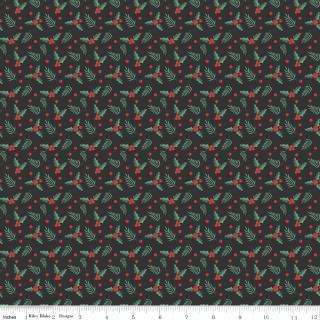 Evergreen Wishes 5" Stacker, Riley Blake 5-17810-42, 5" Precut Mint Green Red Black Cream Christmas Fabric Squares, Traci Reed, Riley Blake