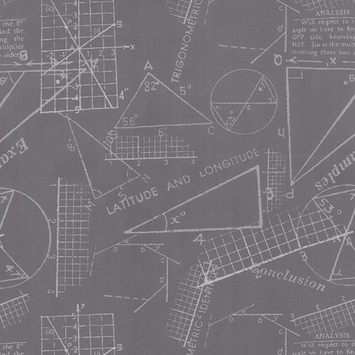 RARE Modern Background Ink Charm Pack OOP, Moda 1581PP, 5" Precut Gray Black Neutral Quilt Background Text Fabric Squares, Zen Chic