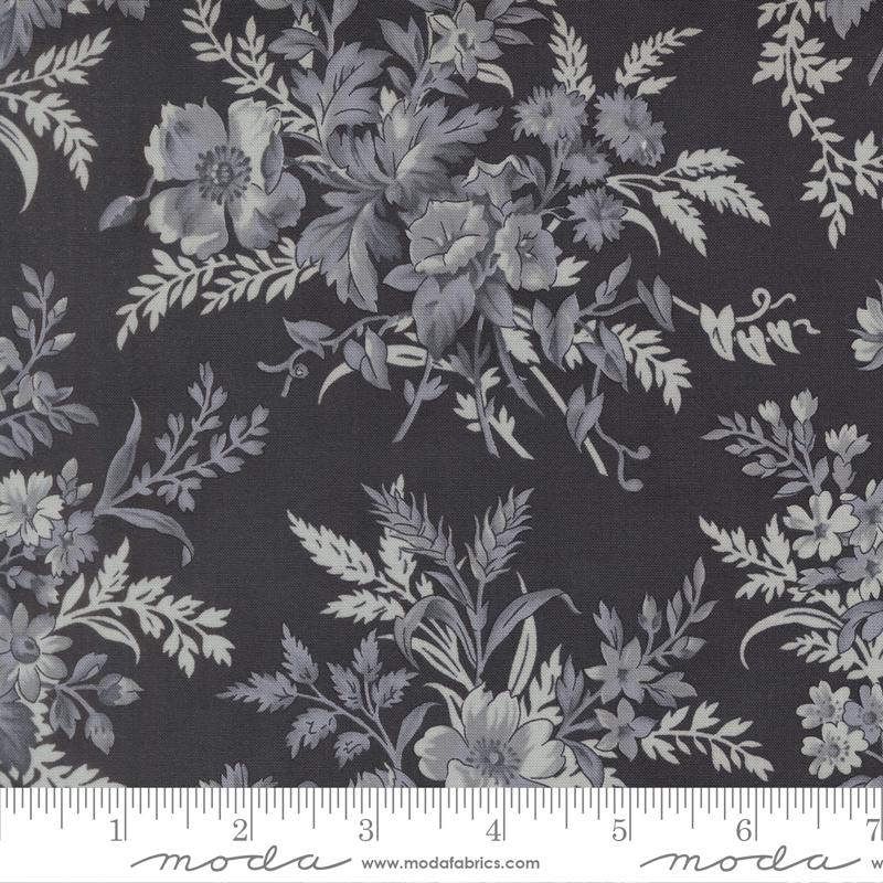 Breathtaking Blues Layer Cake, Moda 44400LC, Precut 10" Blue Beige Floral Layer Cake Fabric Squares, 3 Sisters