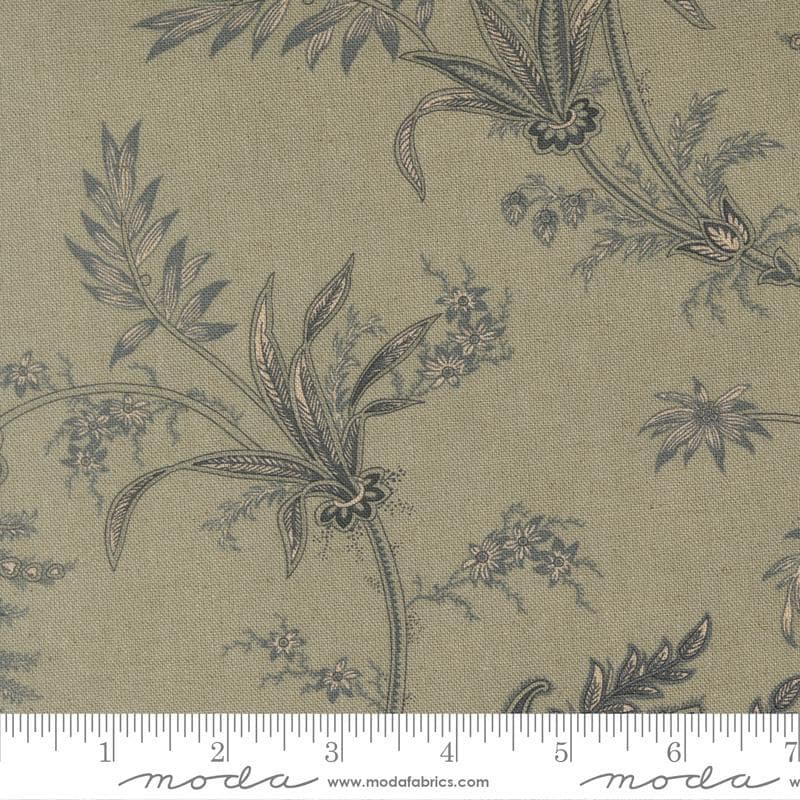 Breathtaking Blues Layer Cake, Moda 44400LC, Precut 10" Blue Beige Floral Layer Cake Fabric Squares, 3 Sisters