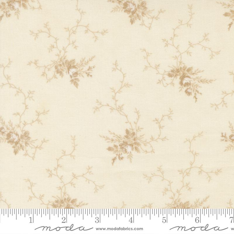 Breathtaking Blues Charm Pack, Moda 44400PP, Precut 5" Blue Beige Floral Charm Pack Fabric Squares, 3 Sisters