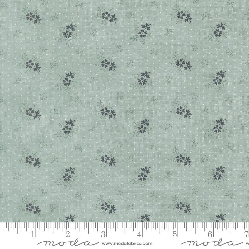 Breathtaking Blues Layer Cake, Moda 44400LC, Precut 10" Blue Beige Floral Layer Cake Fabric Squares, 3 Sisters