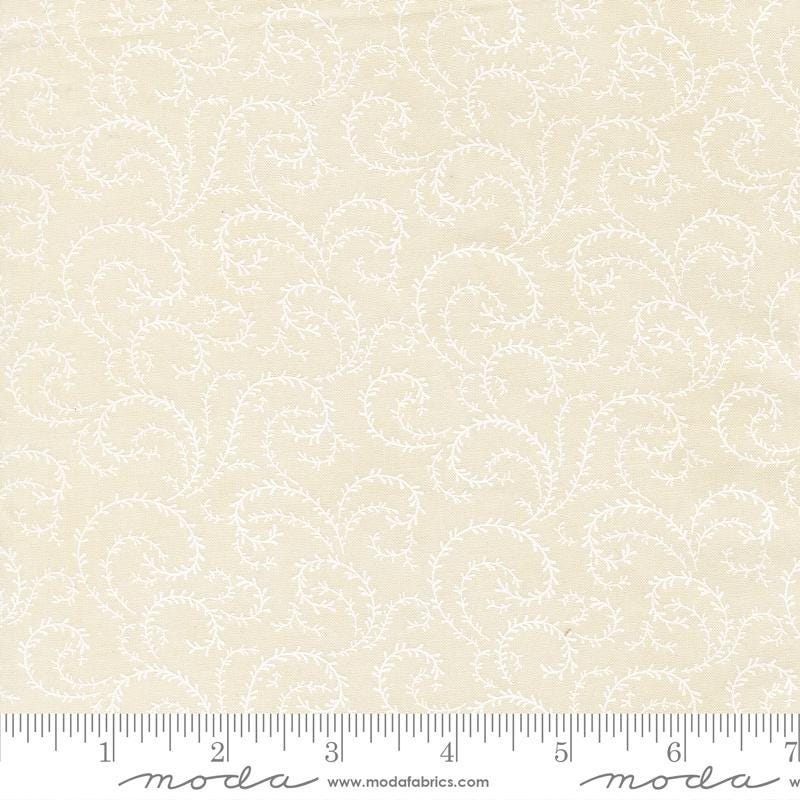 Breathtaking Blues Layer Cake, Moda 44400LC, Precut 10" Blue Beige Floral Layer Cake Fabric Squares, 3 Sisters