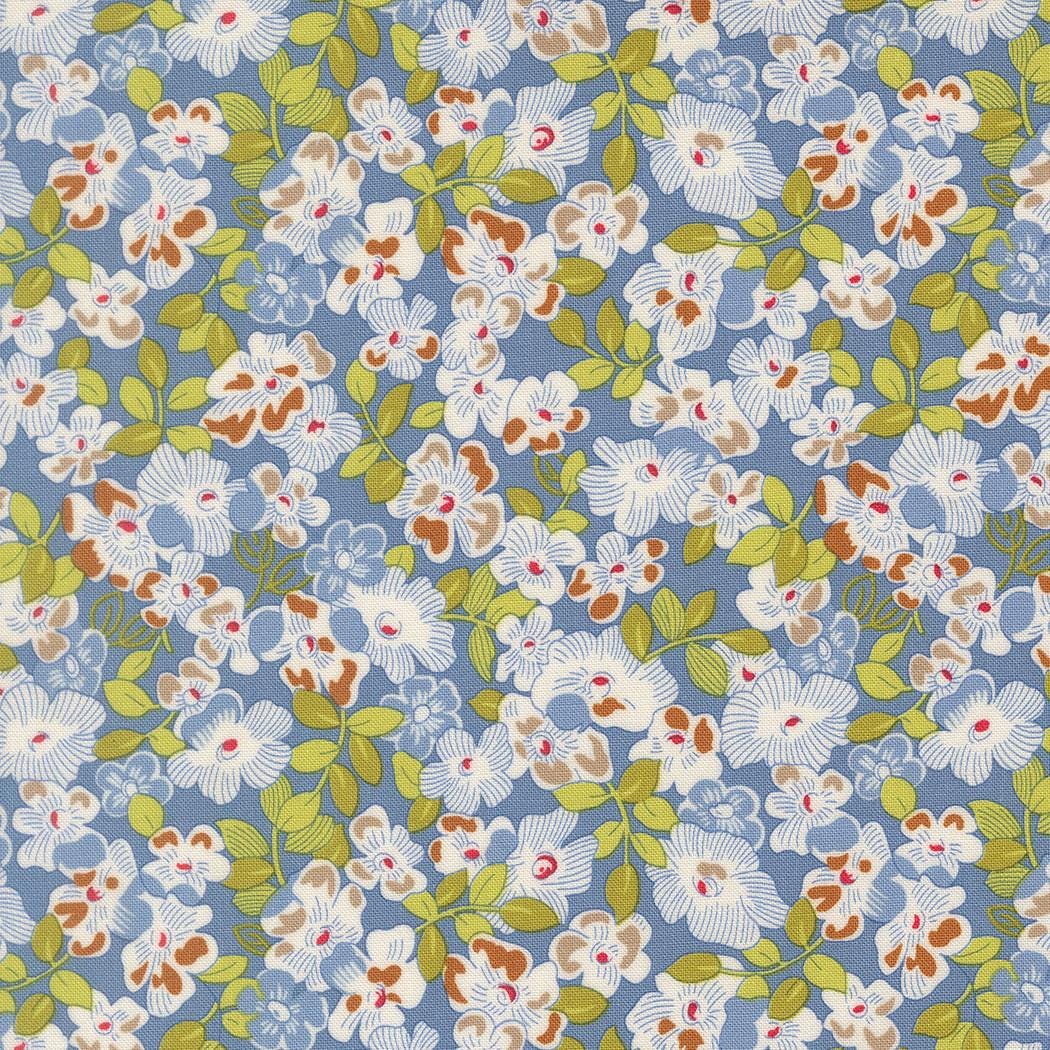 Butternut and Sage 5" Charm Pack, Moda 35440PP, 5" Precut Autumn Fall Floral Quilting Fabric Squares, Fig Tree and Co