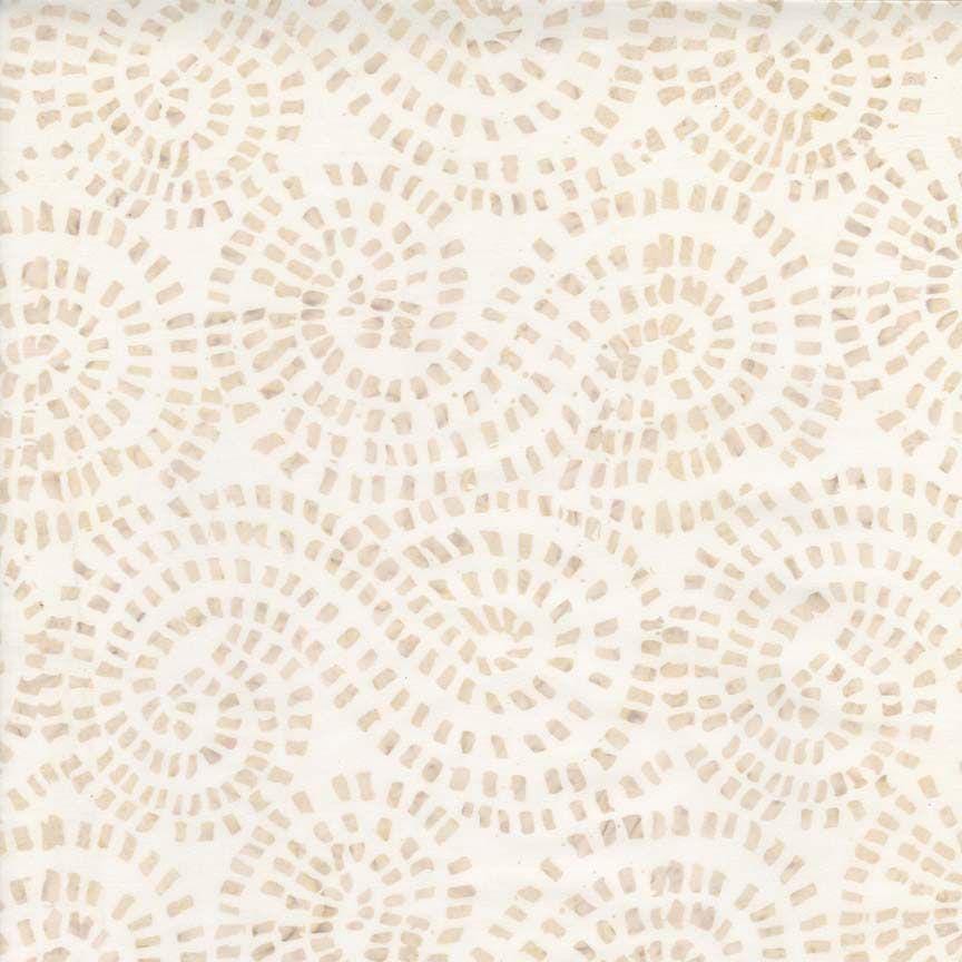 REMNANT 2 Yards 22" of 108" XTONGA - Mosaic Swirls Cream Batik Wide Quilt Back Fabric, Timeless Treasures Xtonga B4178-Beach, Neutral 108"