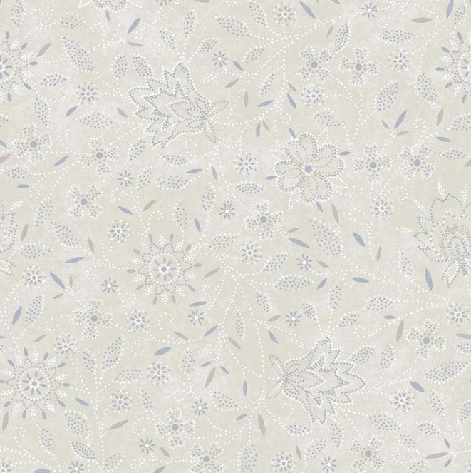 Patchwork Blue 5" Charm Pack, Maywood Studio CP-MASPABL, 5" Precut Ecru Tan Blue Floral Geometric Charm Pack Fabric Squares