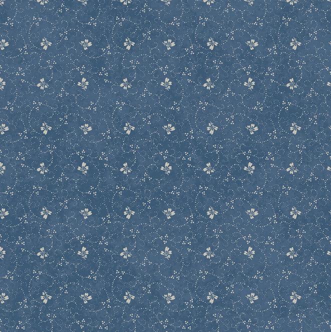 Patchwork Blue 5" Charm Pack, Maywood Studio CP-MASPABL, 5" Precut Ecru Tan Blue Floral Geometric Charm Pack Fabric Squares