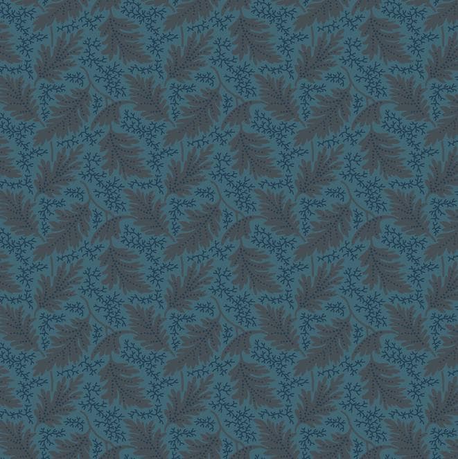 Midnight Bloom5" Charm Pack, Maywood Studio CP-MASMIDB, 5" Precut Ecru Navy Blue Teal Gray Floral Geometric Charm Pack Fabric Squares
