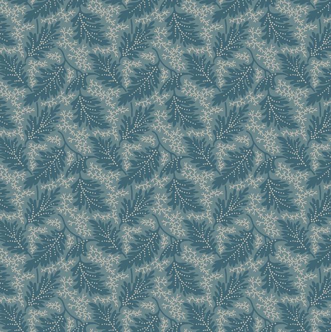 Midnight Bloom5" Charm Pack, Maywood Studio CP-MASMIDB, 5" Precut Ecru Navy Blue Teal Gray Floral Geometric Charm Pack Fabric Squares