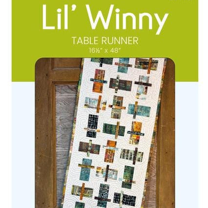 Lil' Winny Table Runner Quilt Pattern, GE Designs GE246, Charm Pack Fat 12s Friendly Table Runner Topper Quilt Pattern, Stripology Ruler