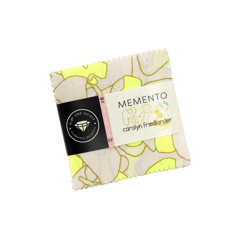 Memento 2.5" Mini Charm Pack, Moda RS80007MC, 2.5" Precut Modern Multicolored Quilt Fabric Squares, Ruby Star Society, Carolyn Friedlander