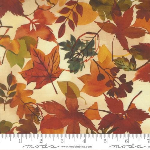 Northern Brights - Autumn Fall Leaves Fabric, Moda 21855 13, Autumn Leaves Quilting Cotton, Amarilys Henderson, By the Yard