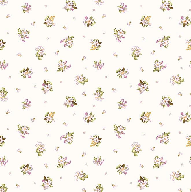 Veranda 5" Charm Pack, Maywood Studio CP-MASVERA, 5" Precut Purple Green Yellow Pink White Floral Charm Pack Fabric Squares