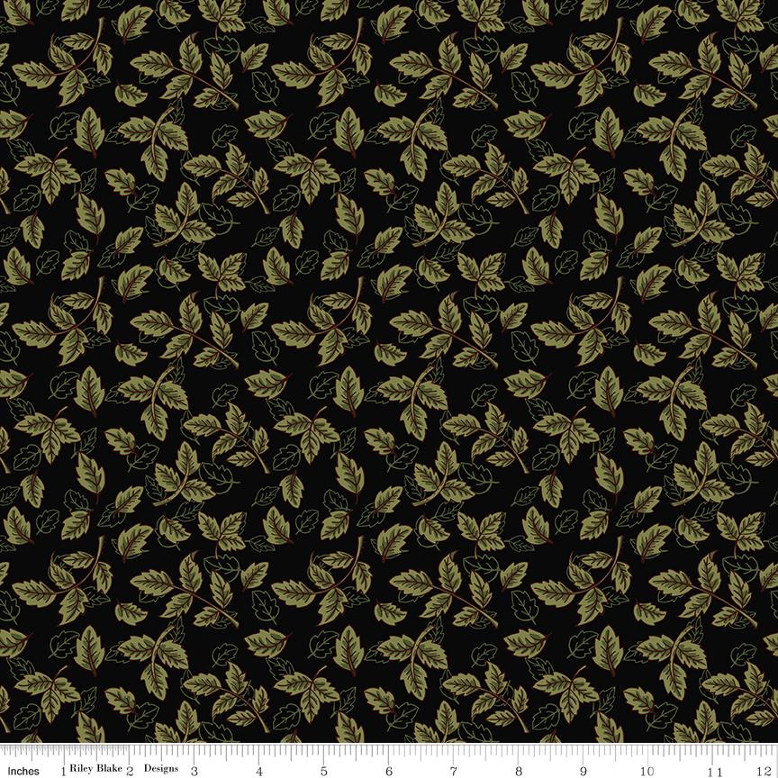 Tangled Garden 21 Fat Quarter Bundle, Riley Blake FQ-18020-21, Precut 18 x 22 Floral Fabric in Pink Red Green Black, Diane Labombarbe