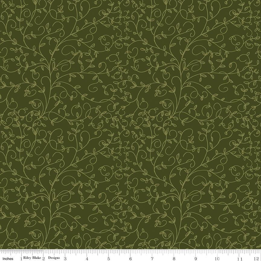 Tangled Garden 21 Fat Quarter Bundle, Riley Blake FQ-18020-21, Precut 18 x 22 Floral Fabric in Pink Red Green Black, Diane Labombarbe