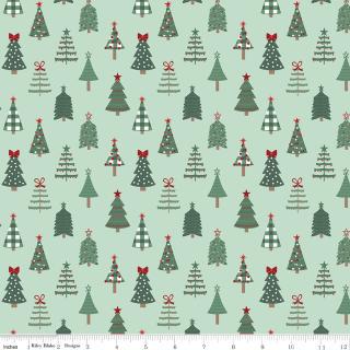 Evergreen Wishes 5" Stacker, Riley Blake 5-17810-42, 5" Precut Mint Green Red Black Cream Christmas Fabric Squares, Traci Reed, Riley Blake