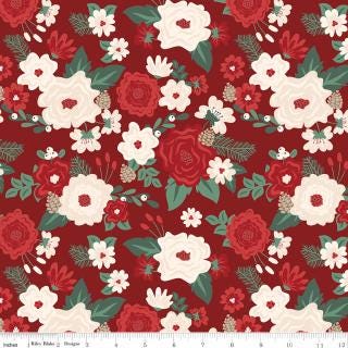 Evergreen Wishes 5" Stacker, Riley Blake 5-17810-42, 5" Precut Mint Green Red Black Cream Christmas Fabric Squares, Traci Reed, Riley Blake
