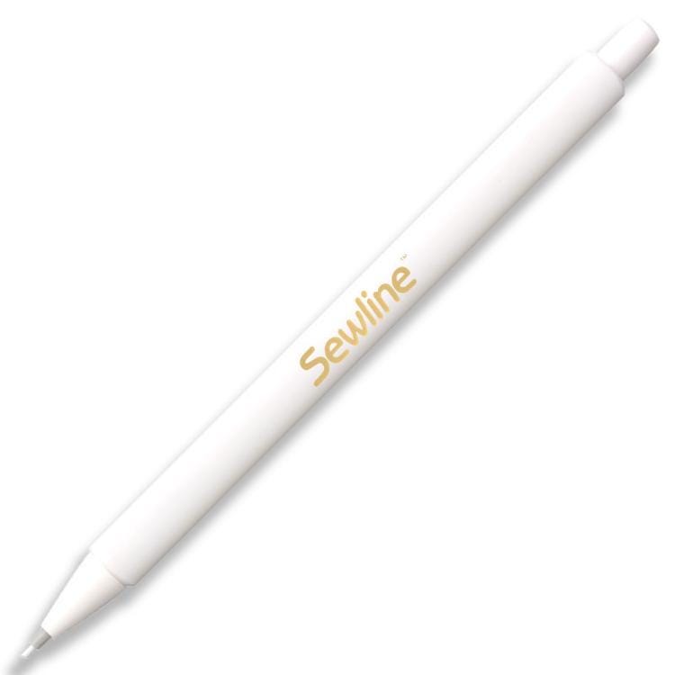Sewline- Disposable White Ceramic Lead Pencil for Fabric Marking, Sewline FAB50048, Tailor's Click Pencil, White Fabric Pencil Quilting Tool