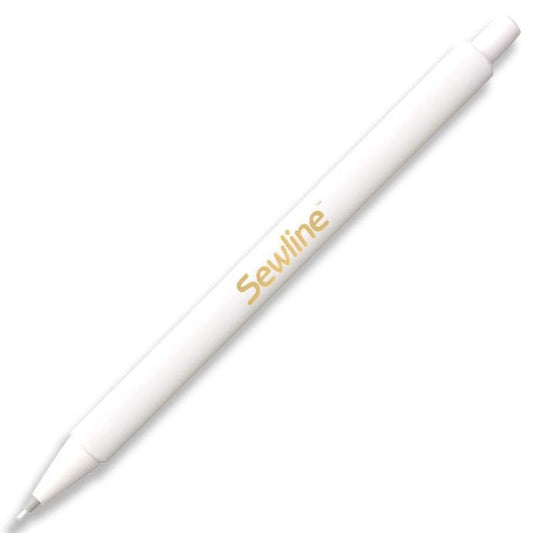 Sewline- Disposable White Ceramic Lead Pencil for Fabric Marking, Sewline FAB50048, Tailor's Click Pencil, White Fabric Pencil Quilting Tool