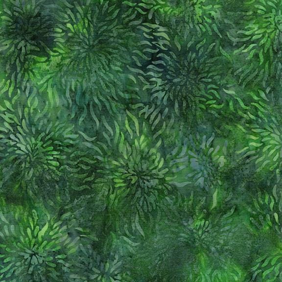 Everlasting Stamp, Island Batik, 5" Precut Pink Green Floral Batik Charm Pack Fabric Squares