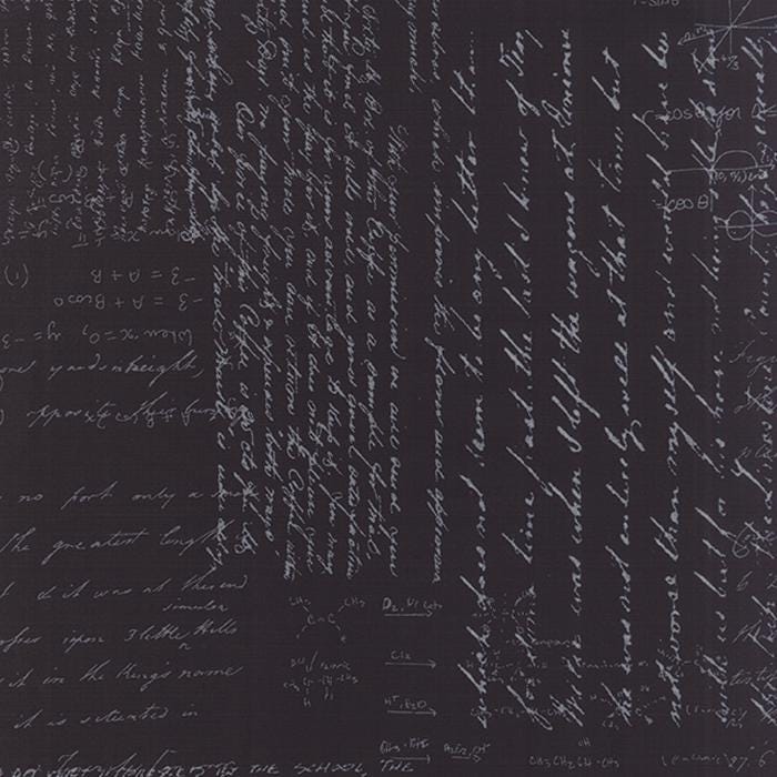 RARE Modern Background Ink Charm Pack OOP, Moda 1581PP, 5" Precut Gray Black Neutral Quilt Background Text Fabric Squares, Zen Chic