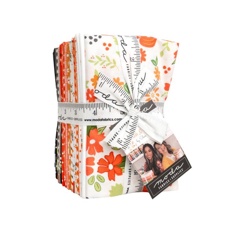 Birch and Willow 34 Piece Fat Eighths Bundle, Moda 37720F8, Precut Autumn Fall Floral Quilt Fabric Fat Eights, Sherri and Chelsi
