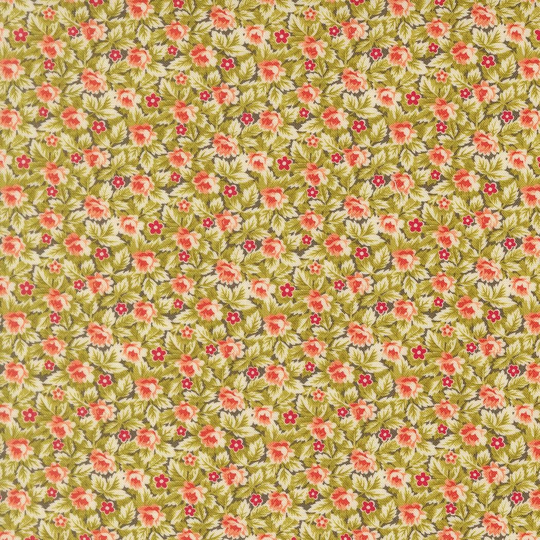 Butternut and Sage 5" Charm Pack, Moda 35440PP, 5" Precut Autumn Fall Floral Quilting Fabric Squares, Fig Tree and Co