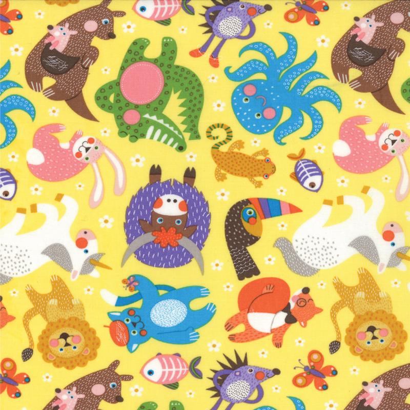 RARE ABC Menagerie Charm Pack OOP, Moda 39520PP, 5" Precut Juvenile Childrens Animal Alphabet Fabric Squares, Abi Hall