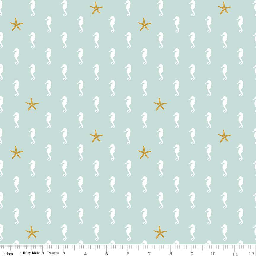 RARE Let's Be Mermaids 5" Stack OOP, Riley Blake 5-7610-42, 5" Precut Baby Girl Mermaid Charm Pack Fabric Squares