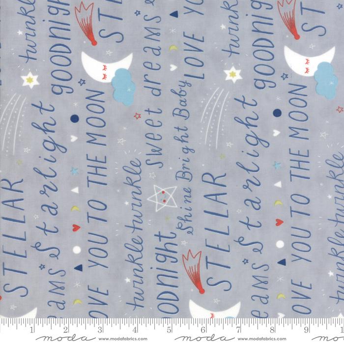 RARE Stellar Baby 5" Charm Pack OOP, Moda 35320PP, Precut 5" Baby Children's Outer Space Fabric Squares, Baby Quilt Fabric, Abi Hall