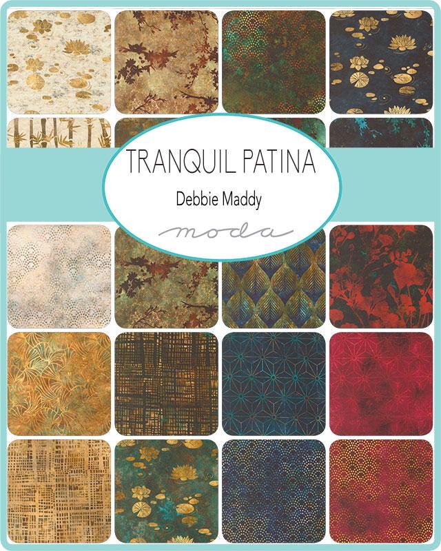 Tranquil Patina 2.5" Jelly Roll, Moda 48110JR, 2.5" Precut Modern Japanese Nature Inspired Fabric Strips, Debbie Maddy
