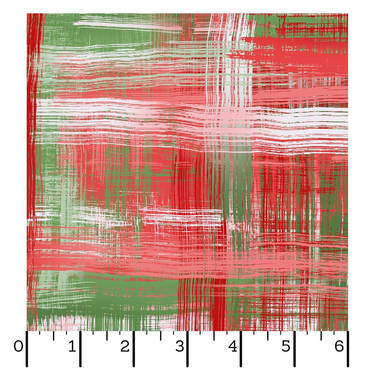 108" Colorfield - Red Green Christmas Abstract Wide Quilt Back Fabric, Maywood Studio MASQBD650-RG, Texture Wide Quilt Backing, By the Yard