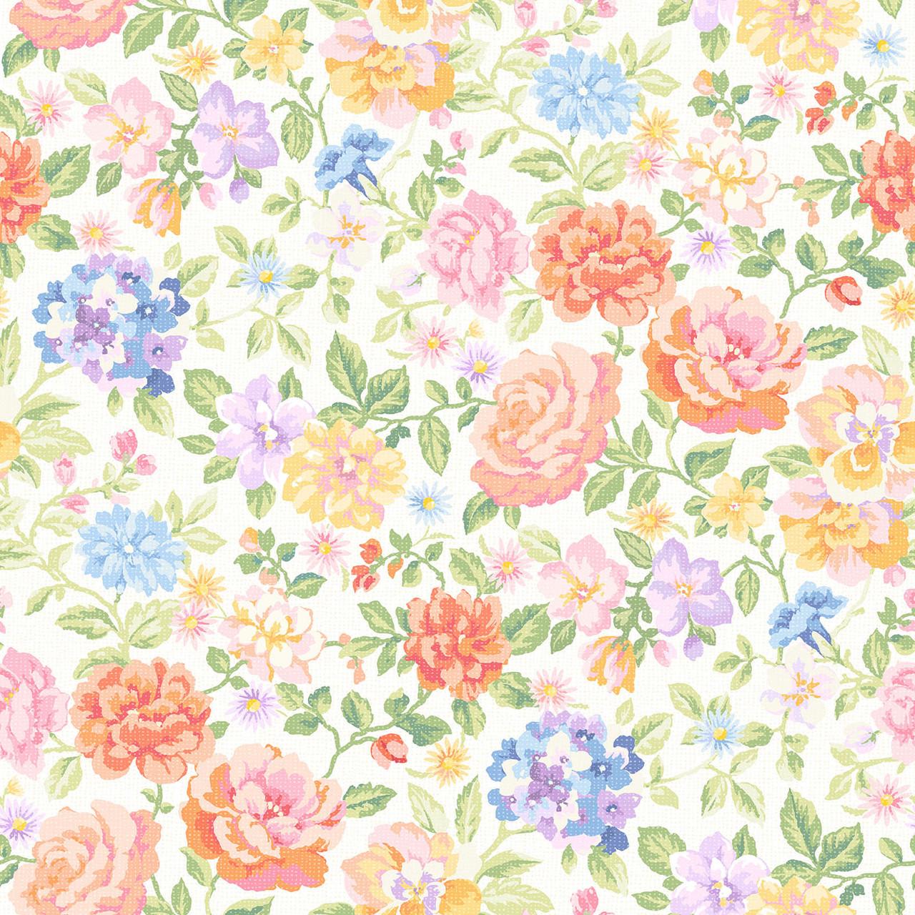 Gathering Sun 5" Charm Pack, Maywood Studio CP-MASGSUN, 5" Precut Pastel Floral Charm Pack Fabric Squares
