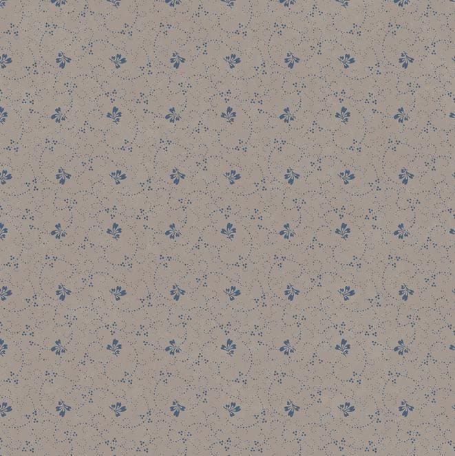 Patchwork Blue 5" Charm Pack, Maywood Studio CP-MASPABL, 5" Precut Ecru Tan Blue Floral Geometric Charm Pack Fabric Squares
