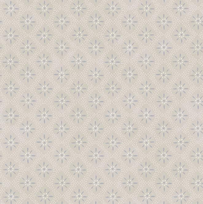Patchwork Blue 5" Charm Pack, Maywood Studio CP-MASPABL, 5" Precut Ecru Tan Blue Floral Geometric Charm Pack Fabric Squares