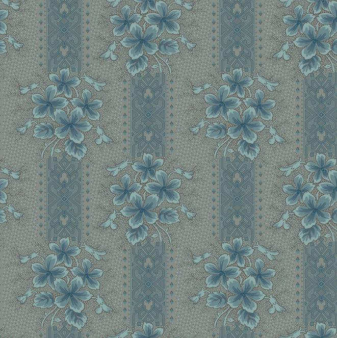 Midnight Bloom5" Charm Pack, Maywood Studio CP-MASMIDB, 5" Precut Ecru Navy Blue Teal Gray Floral Geometric Charm Pack Fabric Squares
