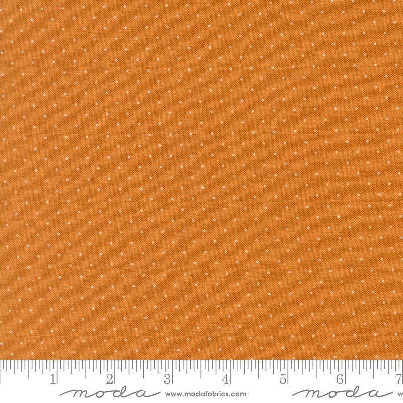 Butternut and Sage - Burnt Orange Pin Dot Blender Fabric, Moda 35446 17 Butterscotch, Pumpkin Blender Fabric, Fig Tree and Co, By the Yard