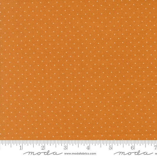 Butternut and Sage - Burnt Orange Pin Dot Blender Fabric, Moda 35446 17 Butterscotch, Pumpkin Blender Fabric, Fig Tree and Co, By the Yard