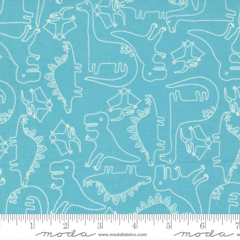 RARE Stomp Stomp Roar 5" Charm Pack OOP, Moda 20820PP, 5" Precut Dinosaur Baby Kids Toddler Quilt Fabric Squares, Stacy Iest Hsu