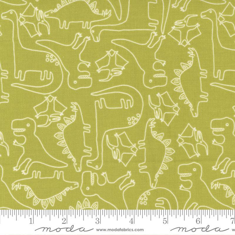 RARE Stomp Stomp Roar 5" Charm Pack OOP, Moda 20820PP, 5" Precut Dinosaur Baby Kids Toddler Quilt Fabric Squares, Stacy Iest Hsu