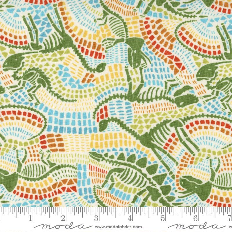 RARE Stomp Stomp Roar 5" Charm Pack OOP, Moda 20820PP, 5" Precut Dinosaur Baby Kids Toddler Quilt Fabric Squares, Stacy Iest Hsu