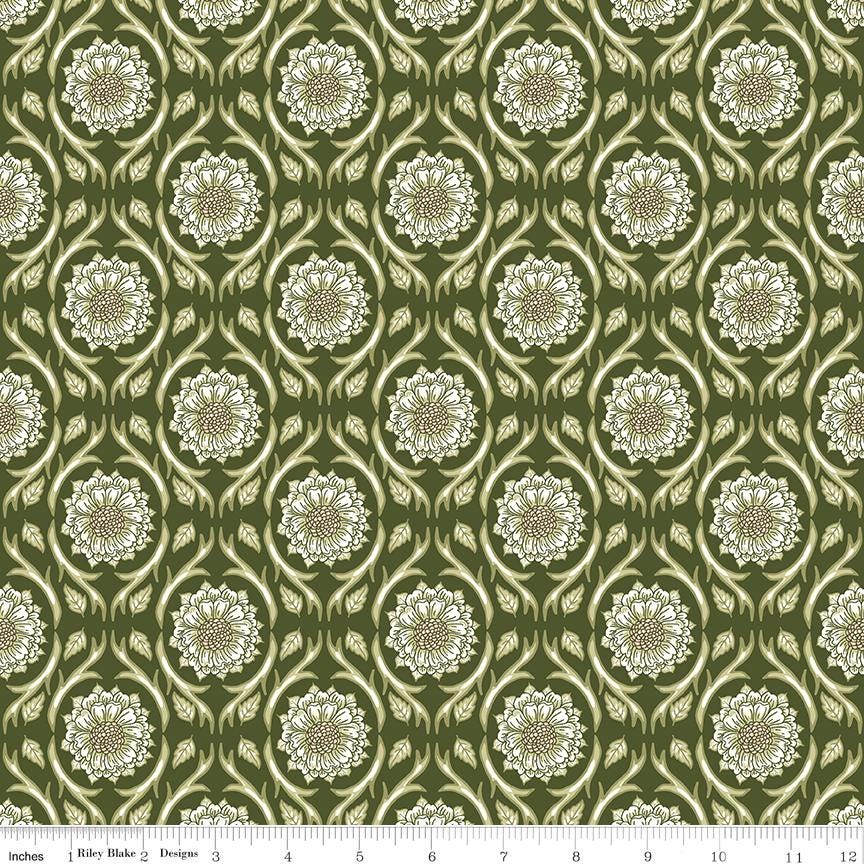 Tangled Garden 2.5" Rolie Polie, Riley Blake RP-18020-20, Precut 2.5" Floral Fabric Strips in Pink Red Green Black, Diane Labombarbe