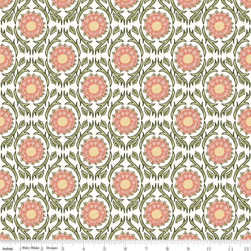 Tangled Garden 2.5" Rolie Polie, Riley Blake RP-18020-20, Precut 2.5" Floral Fabric Strips in Pink Red Green Black, Diane Labombarbe