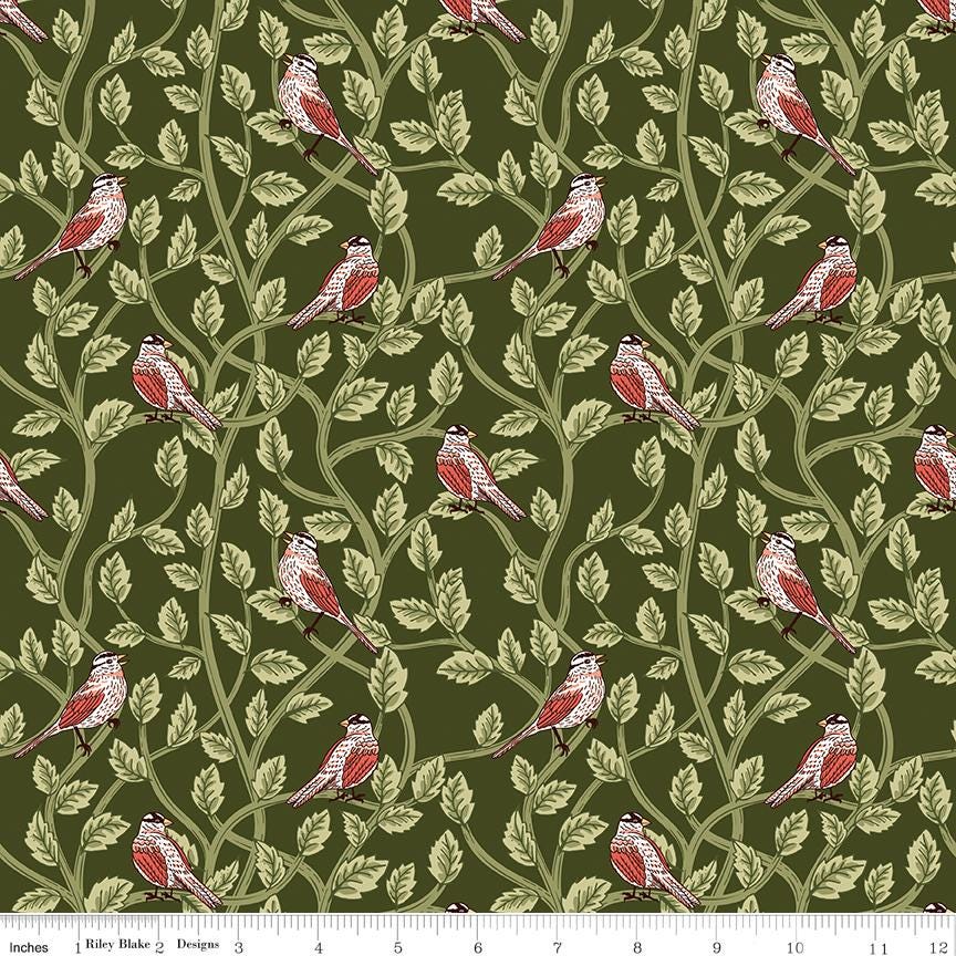 Tangled Garden 21 Fat Quarter Bundle, Riley Blake FQ-18020-21, Precut 18 x 22 Floral Fabric in Pink Red Green Black, Diane Labombarbe