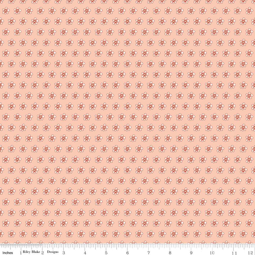 Tangled Garden 21 Fat Quarter Bundle, Riley Blake FQ-18020-21, Precut 18 x 22 Floral Fabric in Pink Red Green Black, Diane Labombarbe