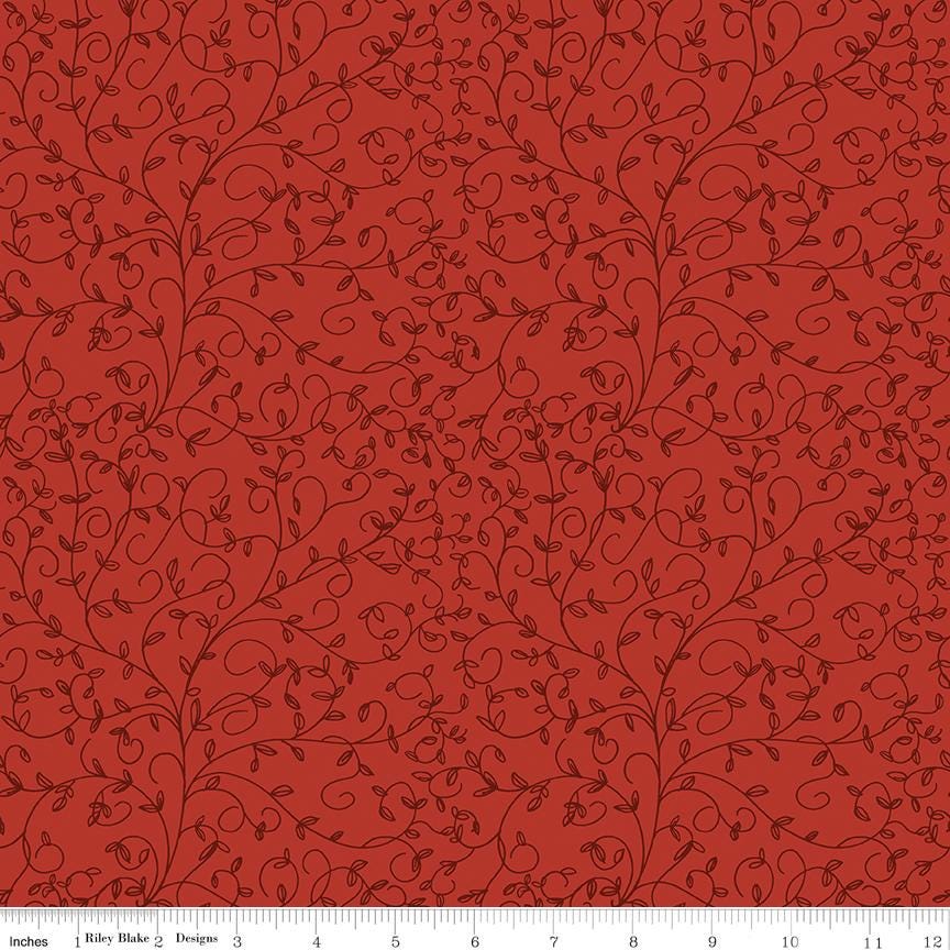 Tangled Garden 21 Fat Quarter Bundle, Riley Blake FQ-18020-21, Precut 18 x 22 Floral Fabric in Pink Red Green Black, Diane Labombarbe