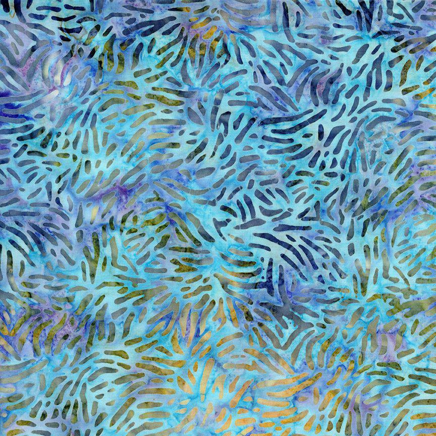 Tonga Cabo Batik 5" Squares, Timeless Treasures Treat-Mini42 Cabo, 5" Precut Turquoise Blue Brown Beige Coastal Batik Charm Pack Squares