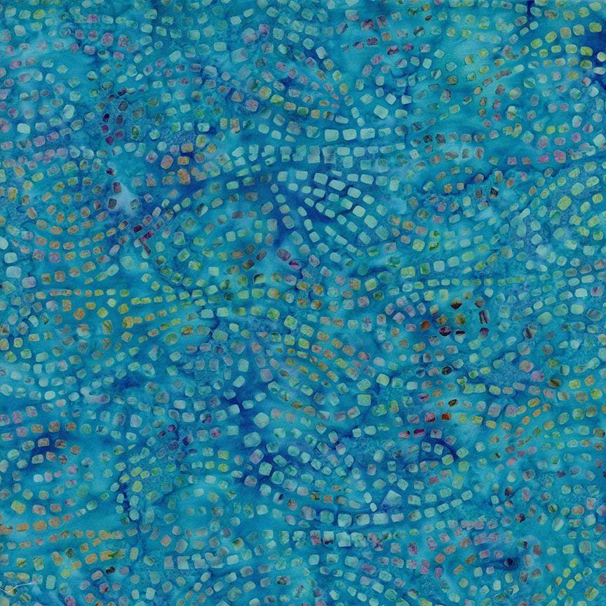Tonga Cabo Batik 5" Squares, Timeless Treasures Treat-Mini42 Cabo, 5" Precut Turquoise Blue Brown Beige Coastal Batik Charm Pack Squares