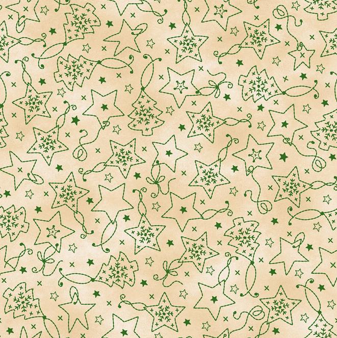 Christmastime 5" Charm Pack, Maywood Studio CP-MASCHRI, 5" Precut Green Red Beige Christmas Xmas Charm Pack Fabric Squares, Robin Kingsley