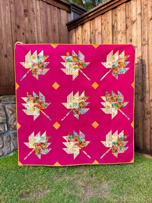 Warm Woodlands Quilt Pattern, Crafty Moose Quilts CMQ18, Fall Autumn Leaves Throw Quilt Pattern with Bonuses